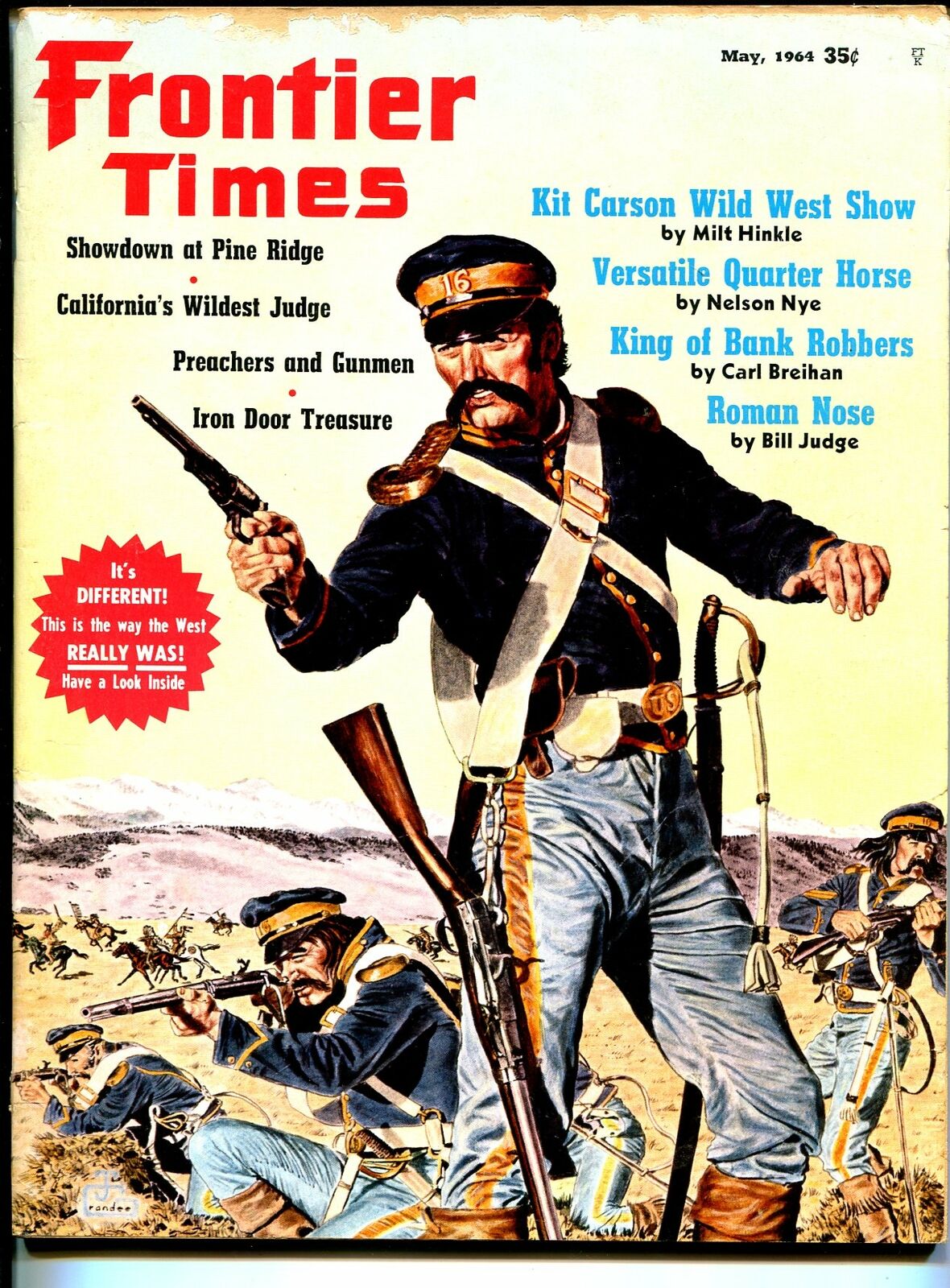 Frontier Times 5 1964 Indian Fight Cover Kit Carson Chief Roman