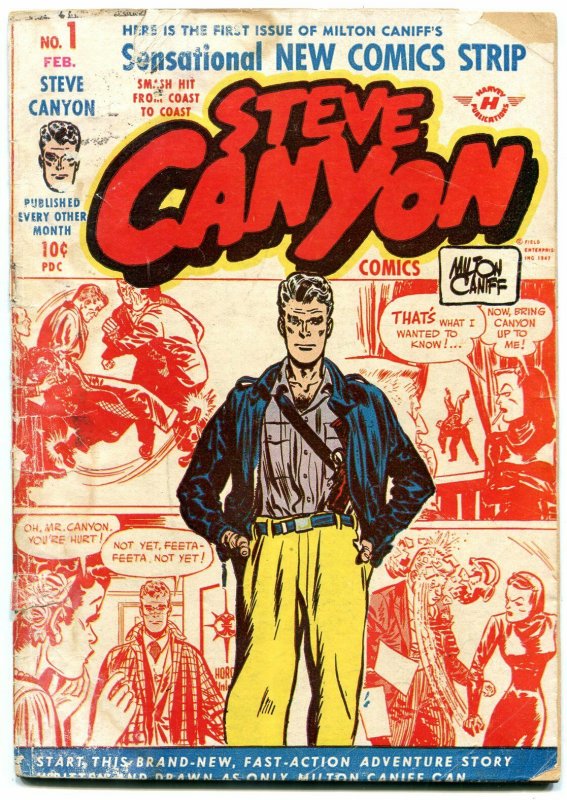 Steve Canyon #1 1948- Harvey Golden Age comic- Milton Caniff FAIR