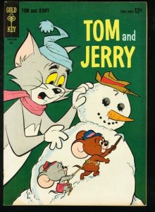 TOM AND JERRY #219-1964-GOLD KEY-SNOWMAN COVER FN