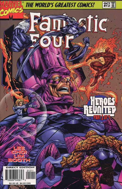 Fantastic Four (Vol. 2) #12 VF ; Marvel | Galactus Heroes Reunited 1