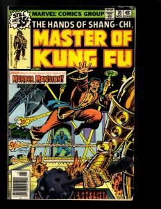 10 Master of Kung Fu Marvel Comics # 64 65 67 68 69 70 71 72 79 89 WS6