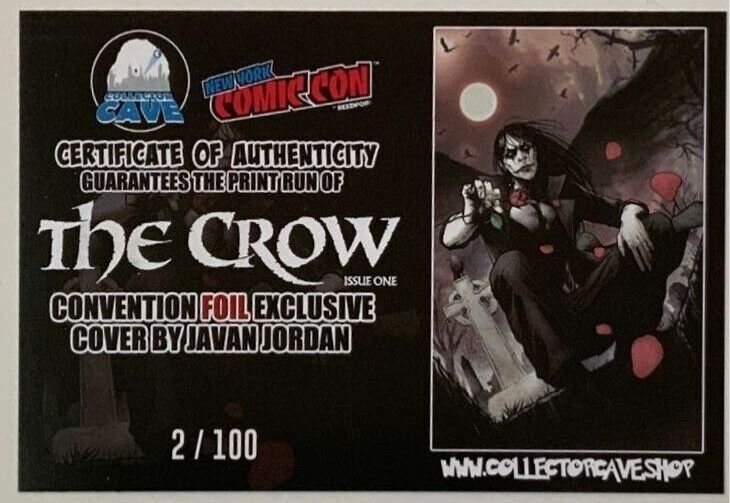 CROW DEAD TIME #1 NYCC 2024 JAVAN JORDAN TRADE DRESS (RAW) VIRGIN (FOIL) VARIANT