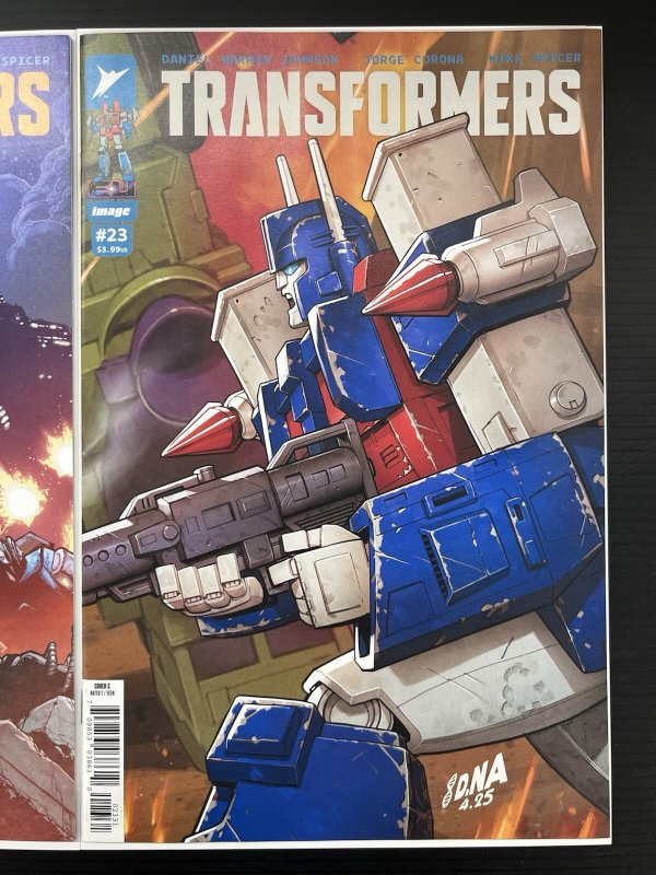 TRANSFORMERS #23 1:25 + 1:10 VARIANT SET IMAGE 2025 ENERGON IN-HAND PROSHIPPER