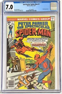 Spectacular Spider-Man #1 (1976) - CGC 7.0 VF *1st App Lightmaster*