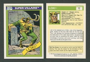 1990 Marvel Comics Card  #54  (Loki)  NM-MT