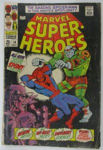 Marvel Super-Heroes #14 1st App Sorcerer Spider-Man Stan Lee 1968 Marvel GD