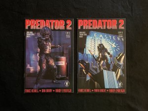 Predator 2 #1-2 Movie Adaptation Mini-Series (1991) Dark Horse Comics HIGH GRADE