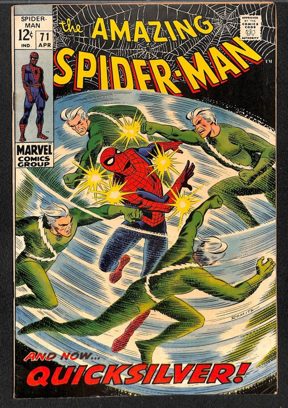 Amazing Spider-Man #71 FN+ 6.5 Quicksilver!