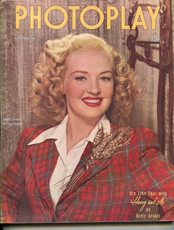 Photoplay-Betty Grable-Roy Rogers-June Allyson-Judy Garland-Nov-1946