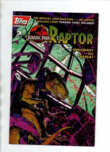 Jurassic Park Raptor #1 & 2 complete set w/cards - Dinosaurs - 1993 - Topps - NM