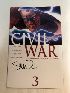 Civil War (2006) #3 VF/NM Signed Steve McNiven ~ Marvel Comic Events | Vines