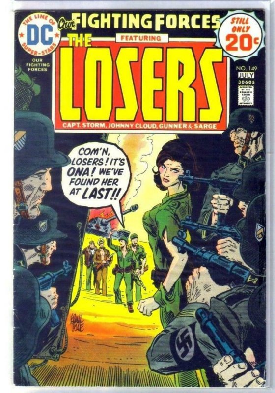 OUR FIGHTING FORCES #149, FN+, Capt Strom, Sarge, 1954 1974, more in store 