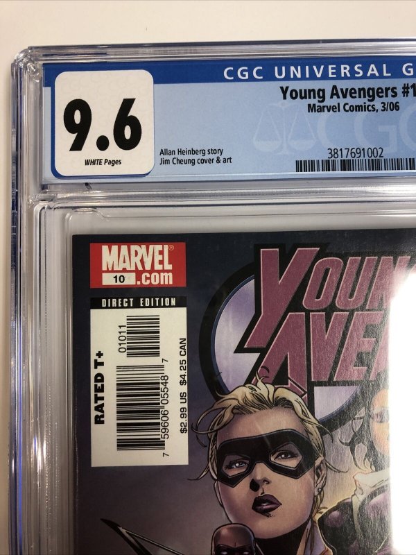 Young Avengers (2006) 10 (CGC 9.6 WP)| 1st Cover Speed Kate Bishop as Hawkeye