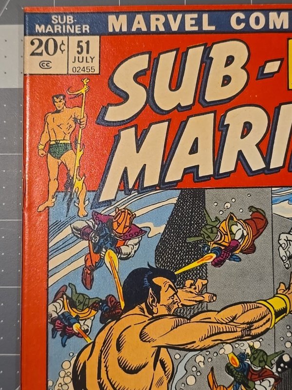 Sub-Mariner #51 Prince Vs Prince -Namor Battles BYRRAH (Marvel Comics July 1972)