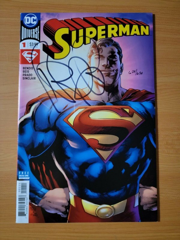 Superman #1 Signed Brian Michael Bendis /w COA ~ NEAR MINT NM ~ 2018 DC Comics