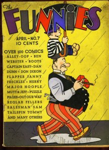 FUNNIES #7-1937-RARE-ALLEY-OOP-CAPTAIN EASY-DAN DUNN- VG