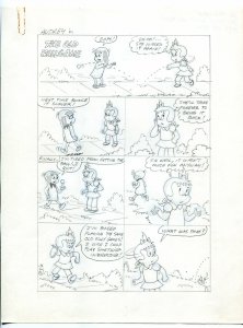 Little Audrey 5 Page Original Comic Production Art old ball game Al Kurzrok