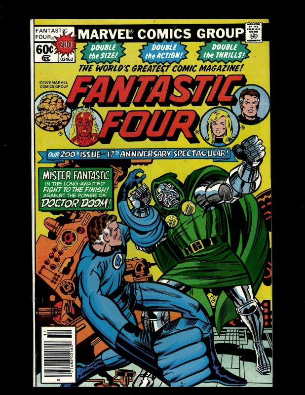 Lot of 8 Fantastic Four Marvel Comic Books #194 195 196 197 198 199 200 201 GK18