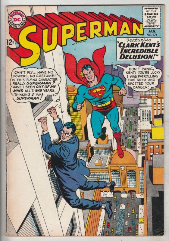 Superman #174 (Jan-65) FN/VF+ High-Grade Superman, Jimmy Olsen,Lois Lane, Per...