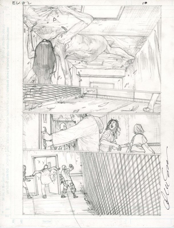 The Evil Within#2 pg 18 Original Alex Sanchez Pencil Art based HORROR Video game