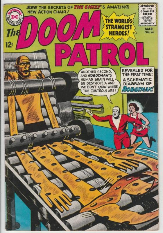 Doom Patrol #94 (Mar-65) VF/NM High-Grade Proffesor, Negative Man, Elasti-Wom...