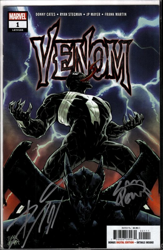 Venom #1 (2018) Signed by Cates and Stegman with COA!