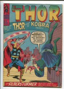 THOR - DER MACHTICE #18- GERMAN EDITION-JACK KIRBY COVER-HUMAN KOBRA-BUCSEMA-vg+