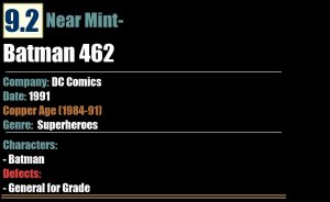 Batman 462 (1991) NM- DC Comics