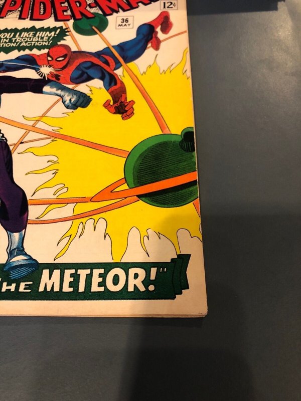 AMAZING SPIDER-MAN #36 EARLY SILVER AGE 1966, 1ST LOOTER, THWIP KEY COMIC!!