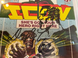 Icon (1993) # 1 (CGC 9.6 SS WP) Signed & Sketch Denys Cowan