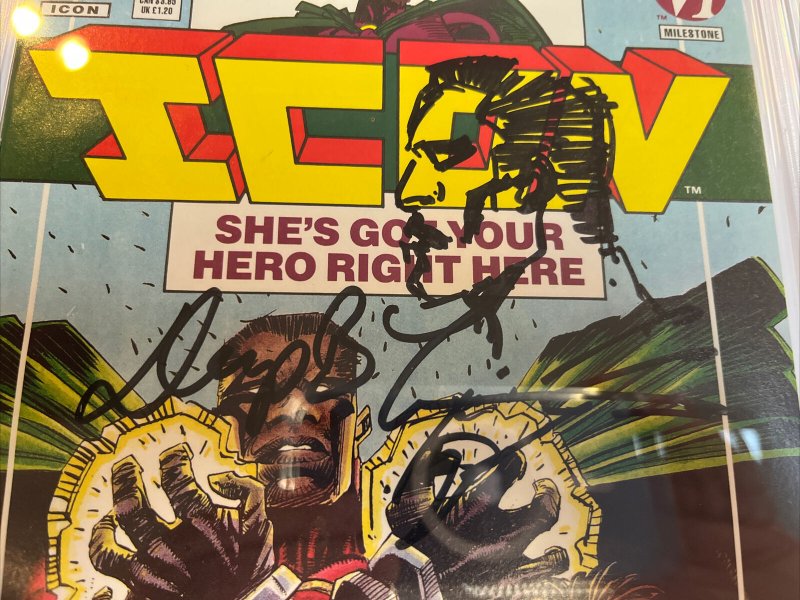 Icon (1993) # 1 (CGC 9.6 SS WP) Signed & Sketch Denys Cowan