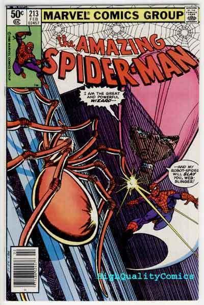 SPIDER-MAN #213, VF+, Wizard, John Romita, Amazing,1963, Jim Mooney