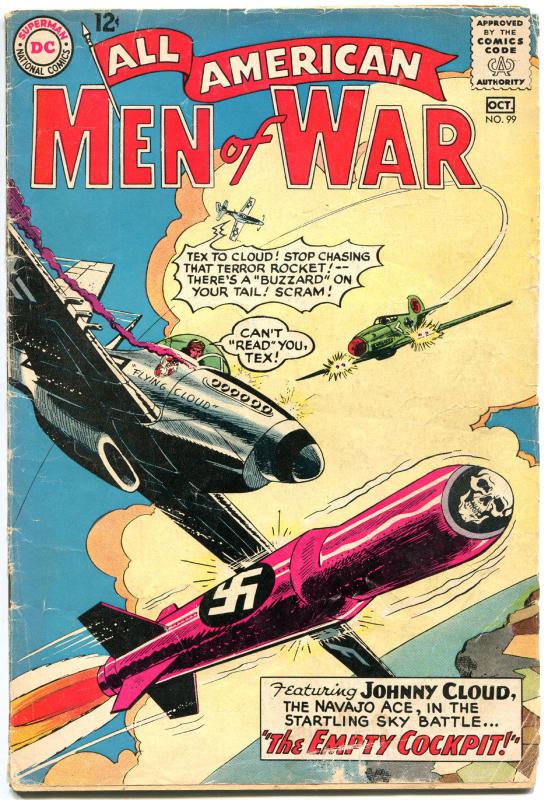 ALL-AMERICAN MEN of WAR #99, GD/VG, Johnny Cloud, 1952, more Golden Age in store