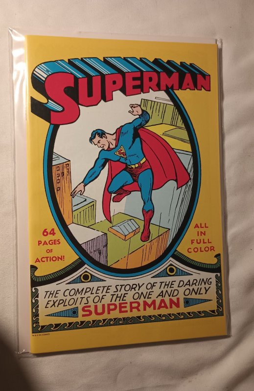 Superman #1 Masterpiece Edition Reprint Cover (1939)