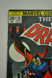 Tomb of Dracula #26 Early 25 Cent Issue! Classic Cover 1974