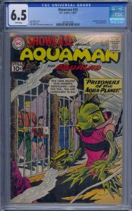 SHOWCASE #33 CGC 6.5 AQUAMAN AQUALAD TOPO NICK CARDY WHITE PAGES