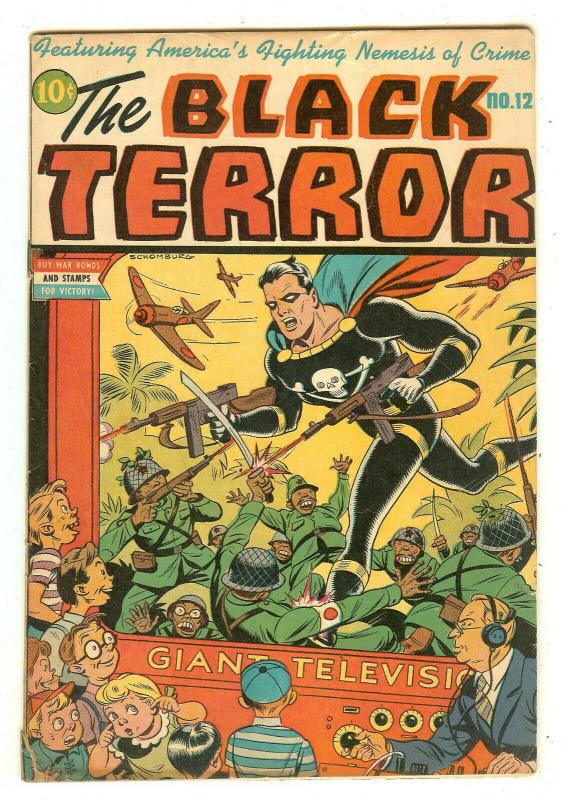 Black Terror 12   Schomburg World War II cover