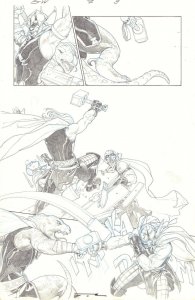 Secret Wars #7 p.9 - Thor Corps Battling - 2015 by Esad Ribic