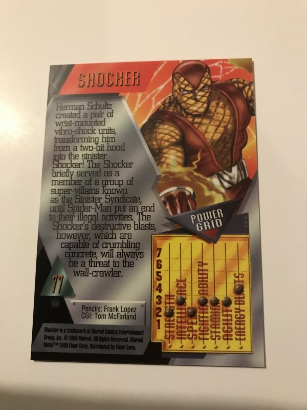 SHOCKER #77 card : Marvel Metal 1995 Fleer Chromium; NM/M X-Men Avengers, base