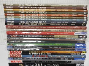 Huge Lot 42 TPB's W/ Walking Dead, Superman, Sandman, +More! Avg VF- Con...