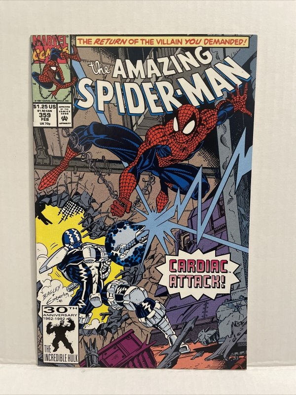 Amazing Spiderman #359 - Cardiac Appearance