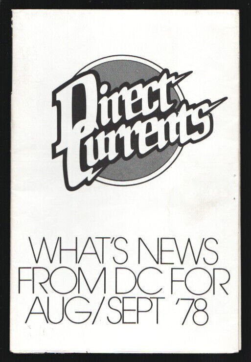 Direct Currents 8/1978-Promo info about upcoming comics-Newsletter format unf...