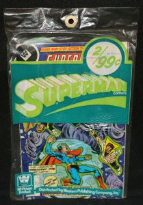 Superman 2pc Comic Book Pre-Pack by Whitman (Sealed) Action / Superboy LOSH