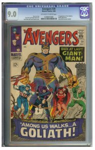 Avengers #28 (Marvel, 1966) CGC Graded 9.0