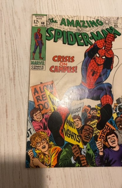 The Amazing Spider-Man #68 (1969)crisis on campus