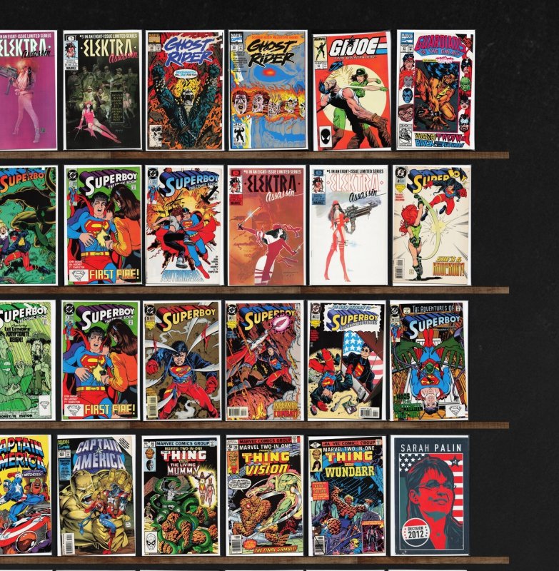 Huge Lot 150+ Comics with Superboy, Ghost Rider, Marvel Two In One & More!