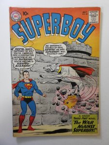 Superboy #82 (1960) FR/GD Condition Moisture damage, staples rusty