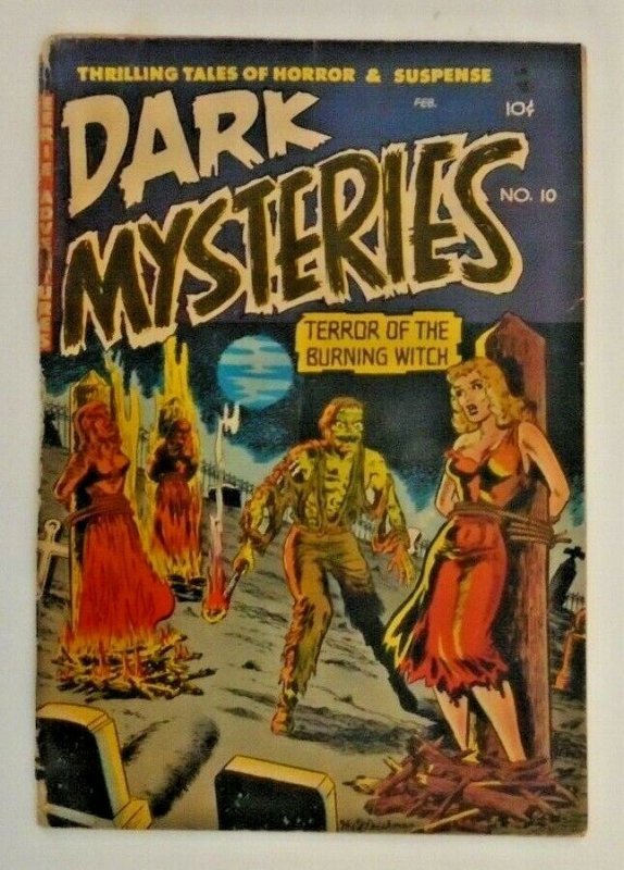 Dark Mysteries #10 VG (Witch Burning, Bondage, Cannibalism!)