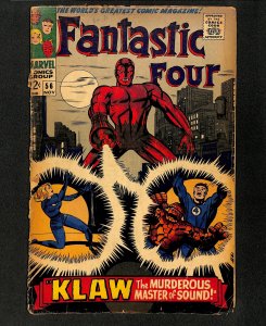 Fantastic Four #56 Murderous Master! 1966!