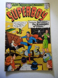 Superboy #134 (1966) GD/VG Condition cover detached at 1 staple